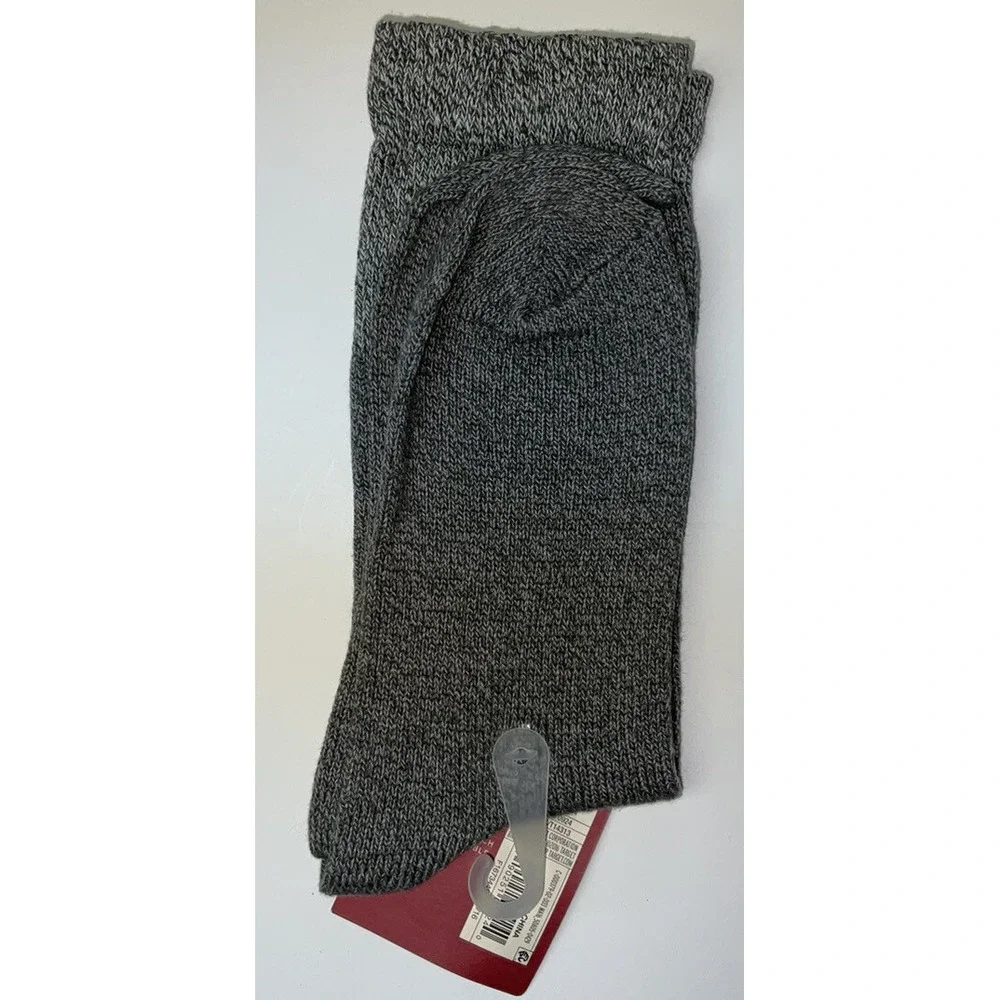 NWT 3 Pairs Merona Women Crew Boot Socks Various Patterns Black Gray Tan Sz 4-10